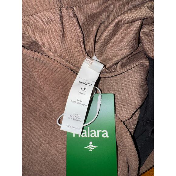 Halara Cocoa Brown High Waisted Mini Corduroy Plus Size Skirt, Size 1X - Picture 4 of 6